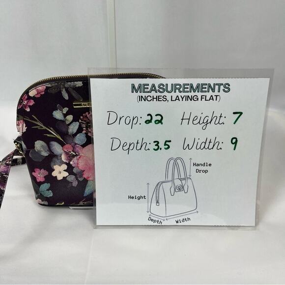 STEVE MADDEN Bmarylin Floral Vegan Leather Medium Crossbody Purse Bag Purple - Picture 11 of 11